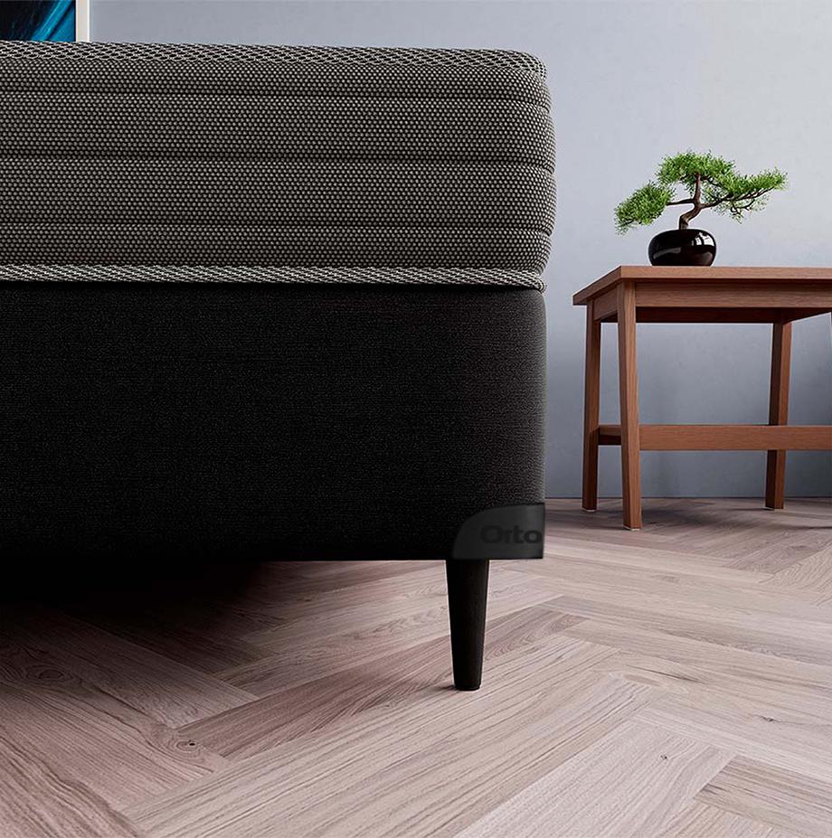 Base Sommier Linho Preto Casal (138x188x23) - Ortobom