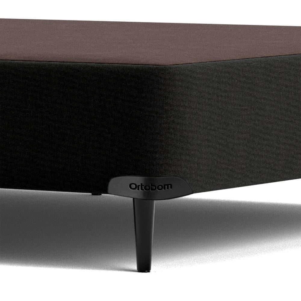 Base Sommier Linho Preto Queen (158x198x23) - Ortobom