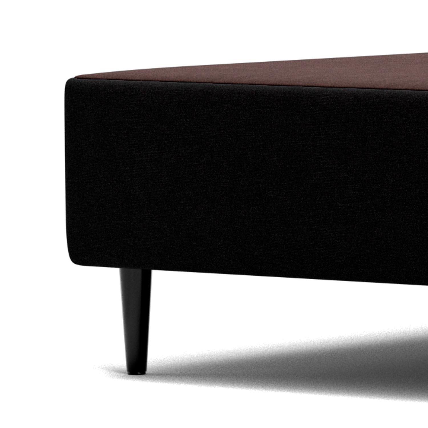 Base Sommier Camurça Preto Solteiro (78x188x23) - Ortobom
