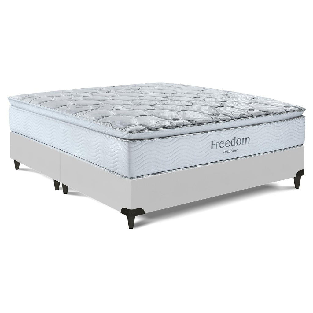 Cama Box e Colchão Freedom - SuperKing (193x203) - Ortobom