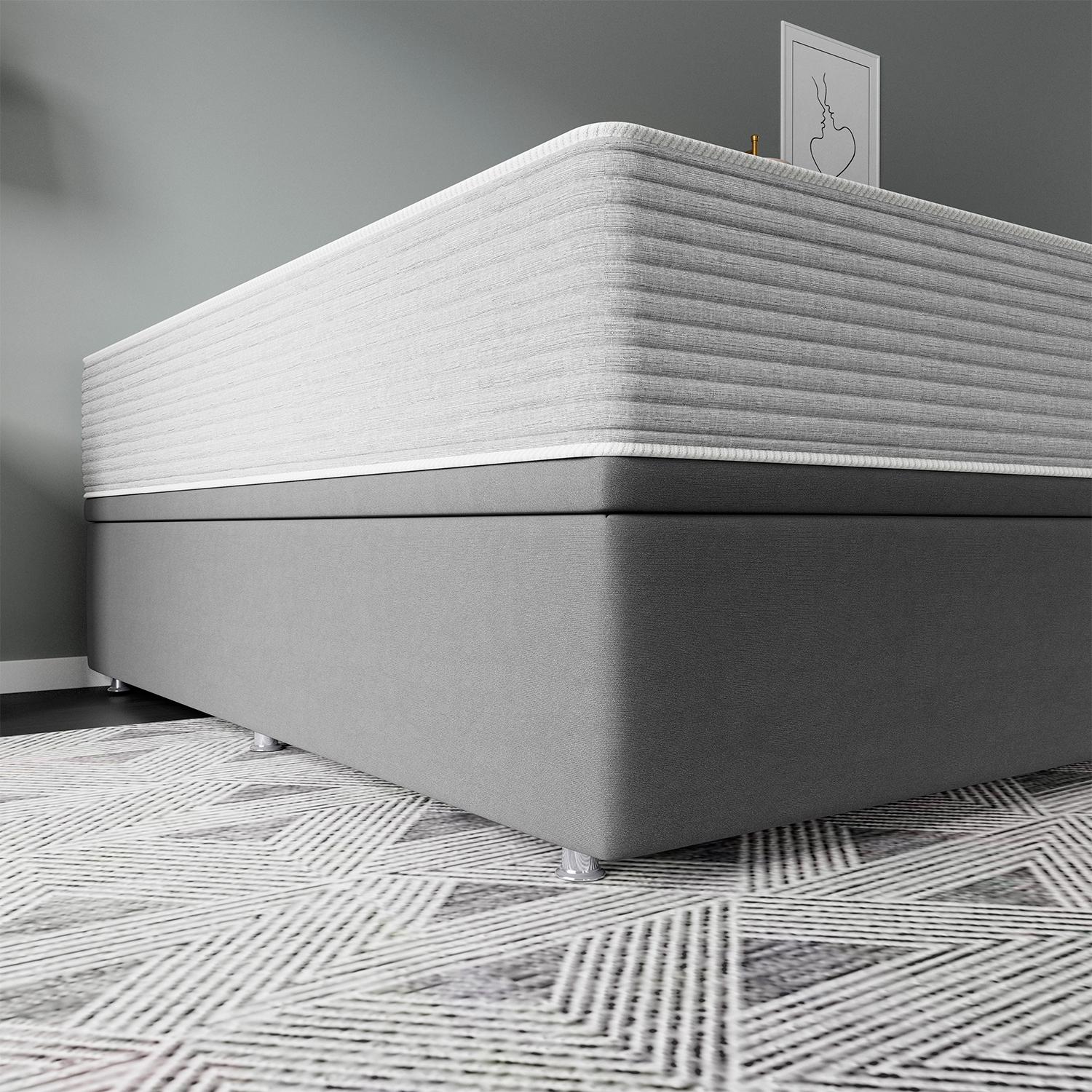 Base Baú Physical Camurça Cinza Queen (158x198x39) - Ortobom