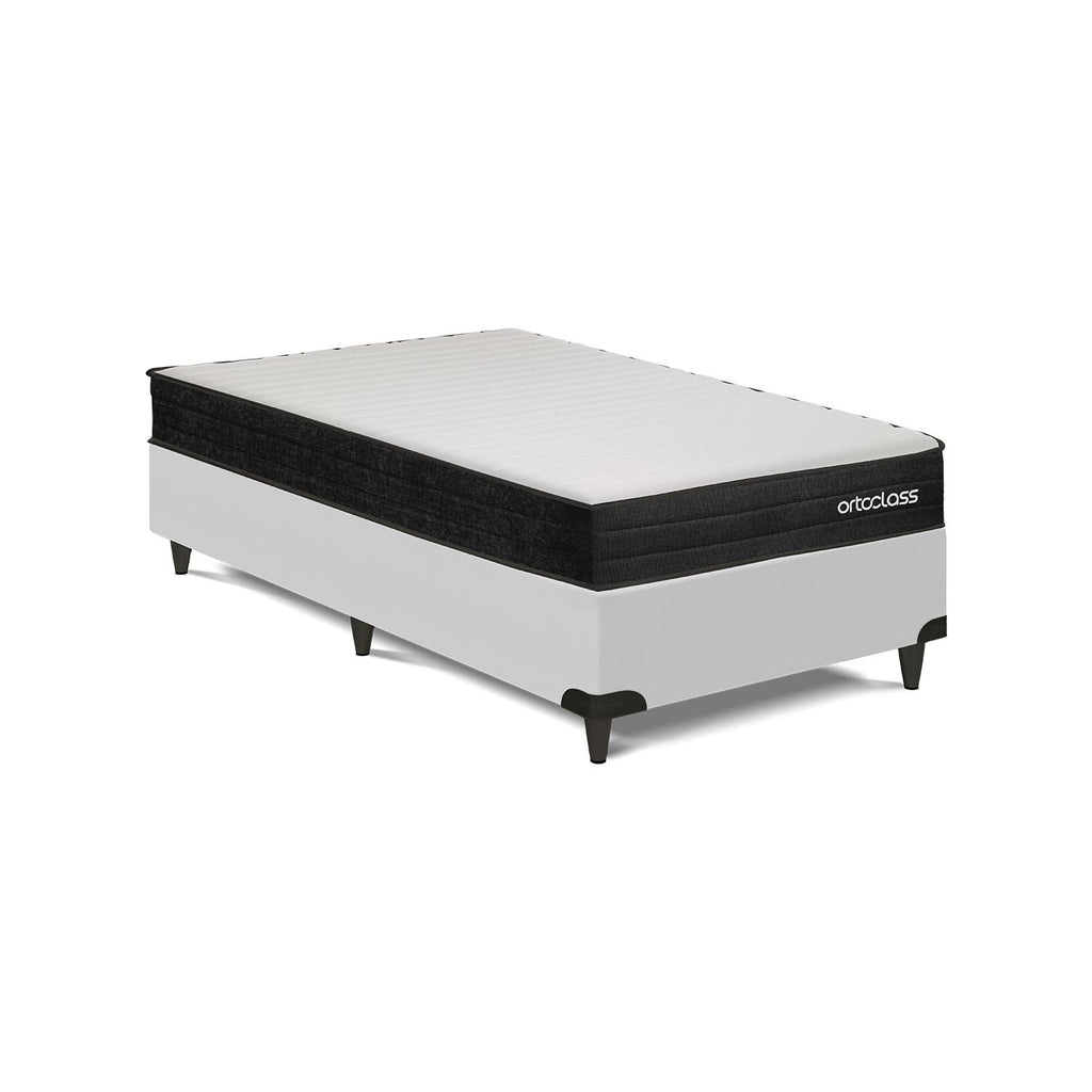 Cama Box e Colchão Poli D45 - Solteiro(88x188)- Ortoclass