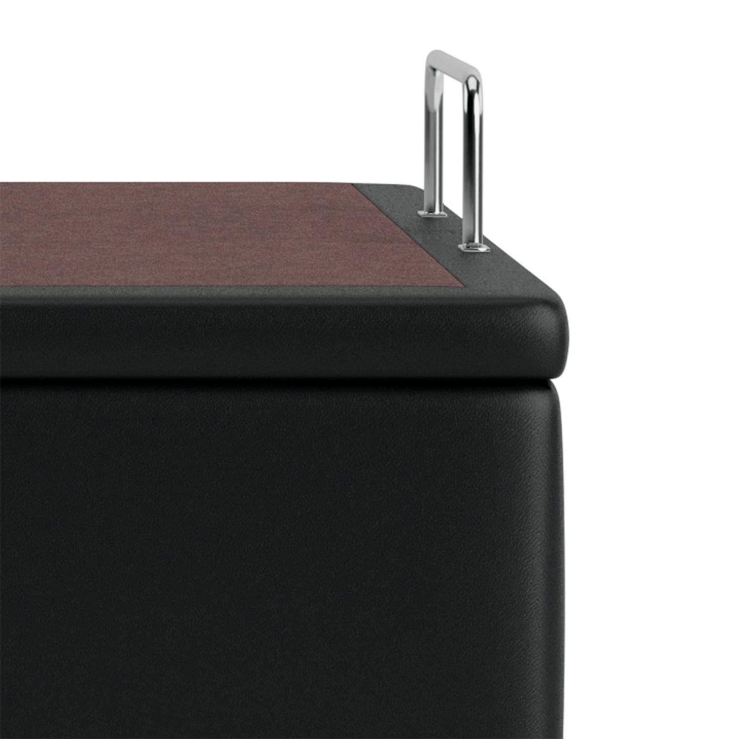 Base Baú Phy Preto Solteiro (88x188x39) - Ortobom