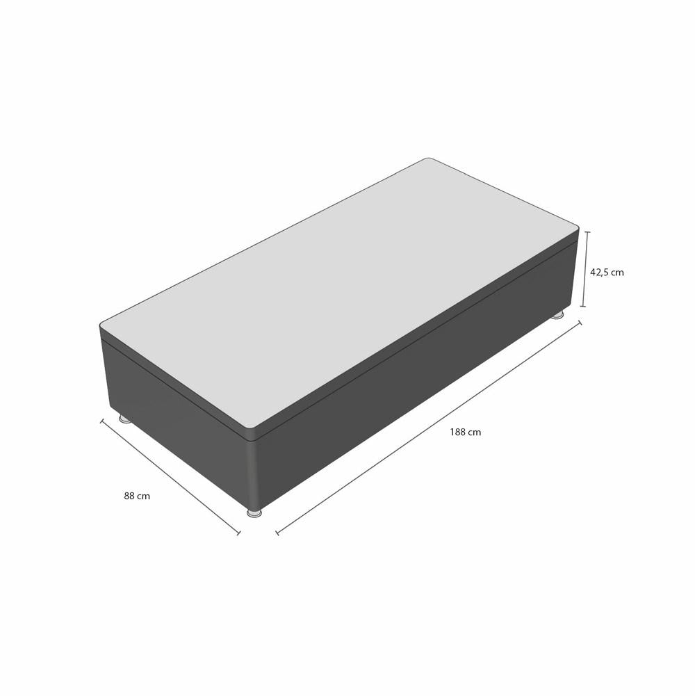 Base Baú Phy Marrom Solteiro (88x188x39) - Ortobom