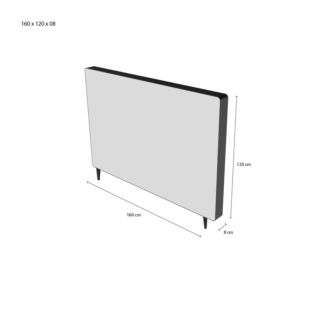 Cabeceira Sena Preto Queen (8x160x120) - Ortobom