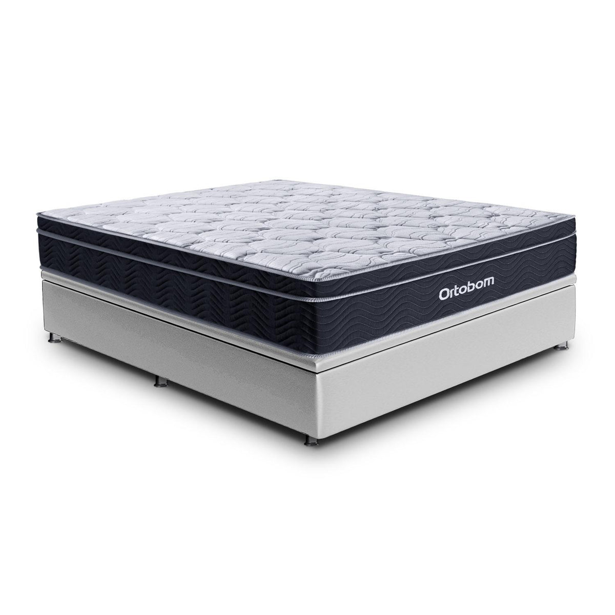Cama Baú e Elegant Molas Ensacadas Casal (138x188) Ortobom