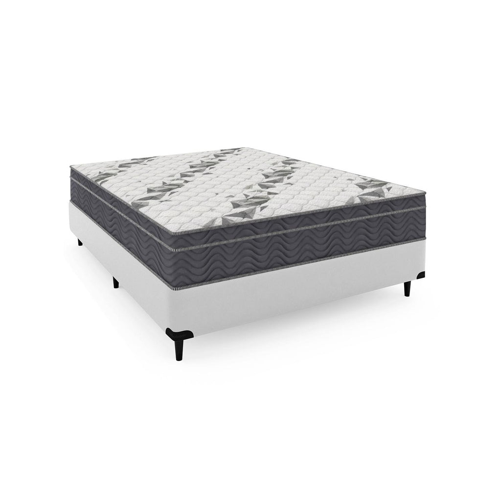 Cama Box e Colchão Airtech 100 D33 Casal -(138x188)-Ortobom