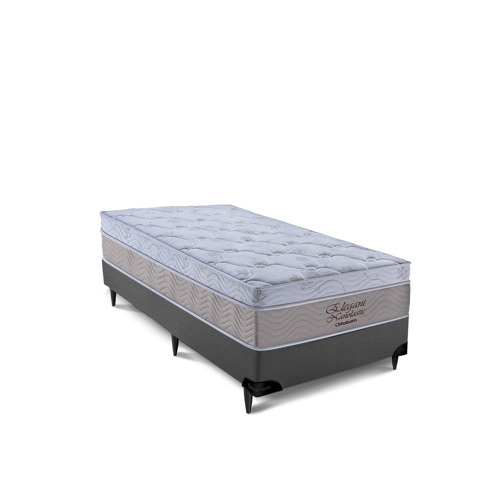 Cama Box e Colchão  Elegant Nano Solteiro (88x188) - Ortobom