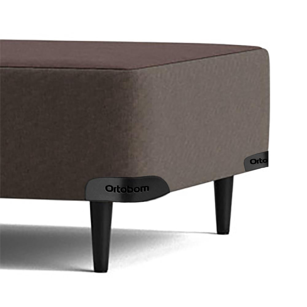 Base Sommier Linho Marrom Solteiro (88x188x23) - Ortobom