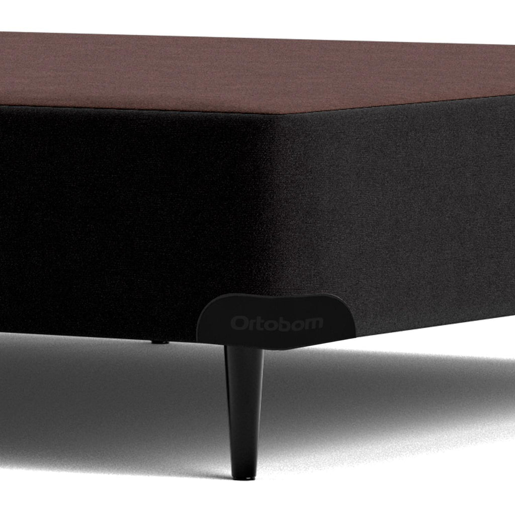 Base Sommier Camurça Preto Queen (158x198x23) - Ortobom