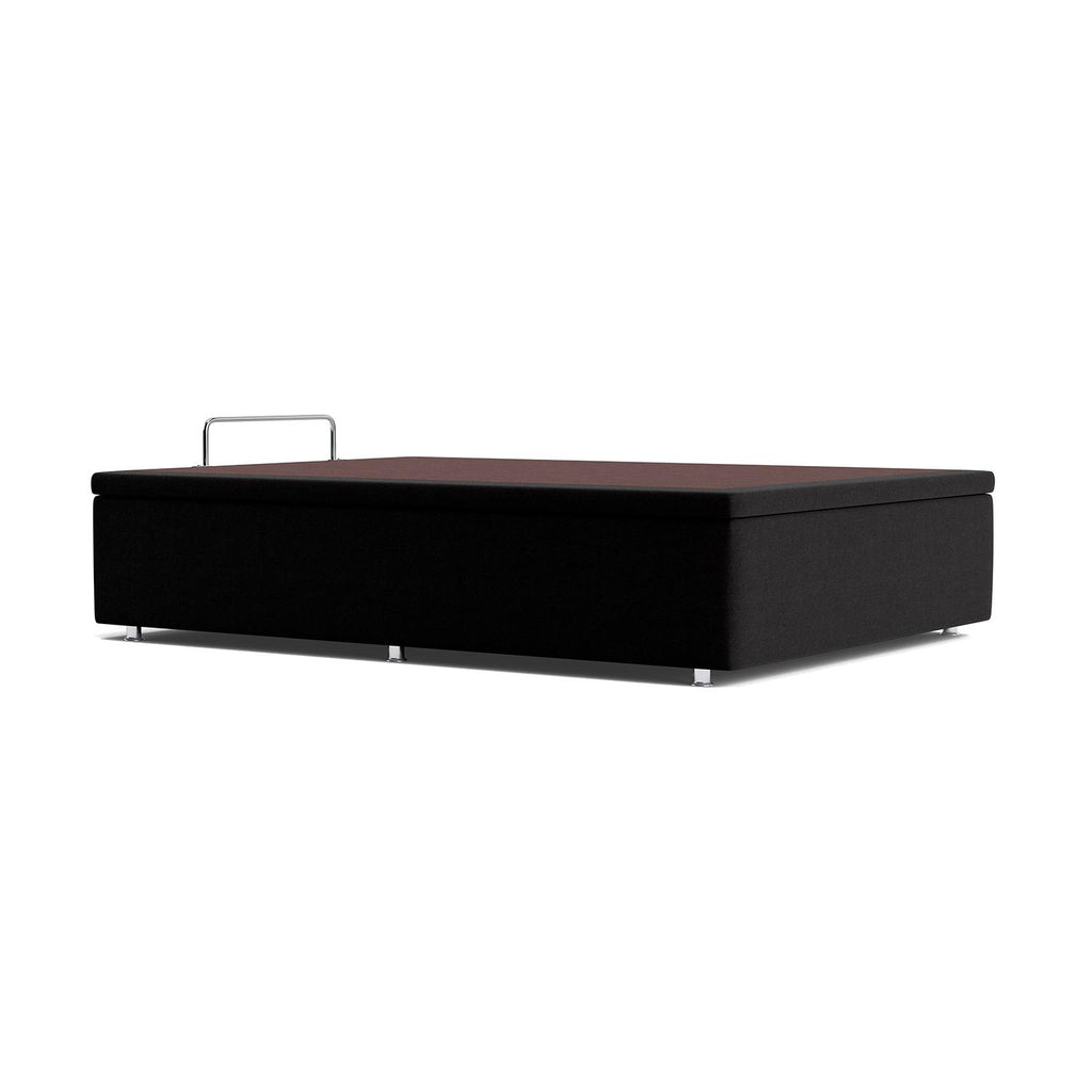 Base Baú Physical Camurça Preto Casal (138x188x39) - Ortobom