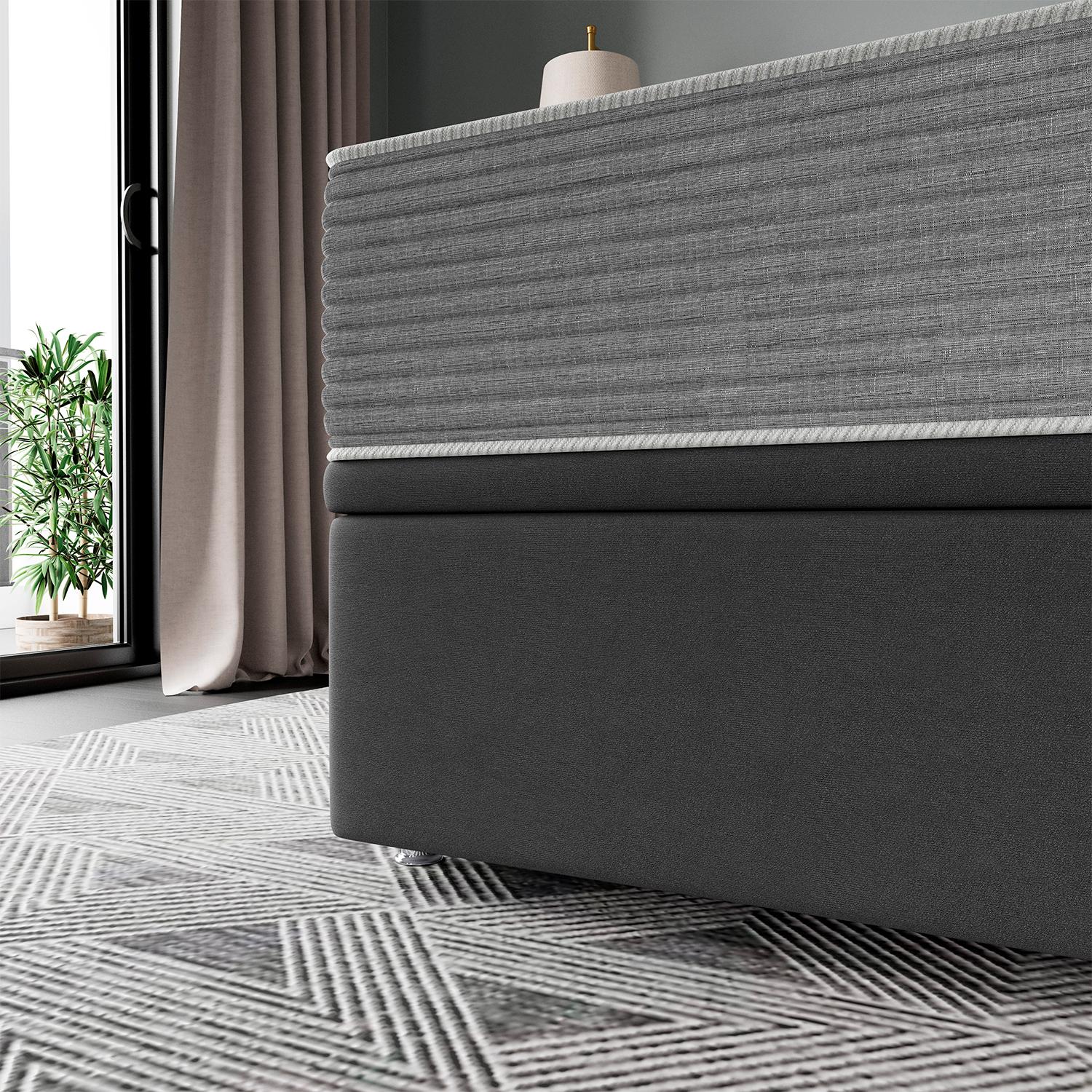 Base Baú Physical Camurça Cinza Queen (158x198x39) - Ortobom