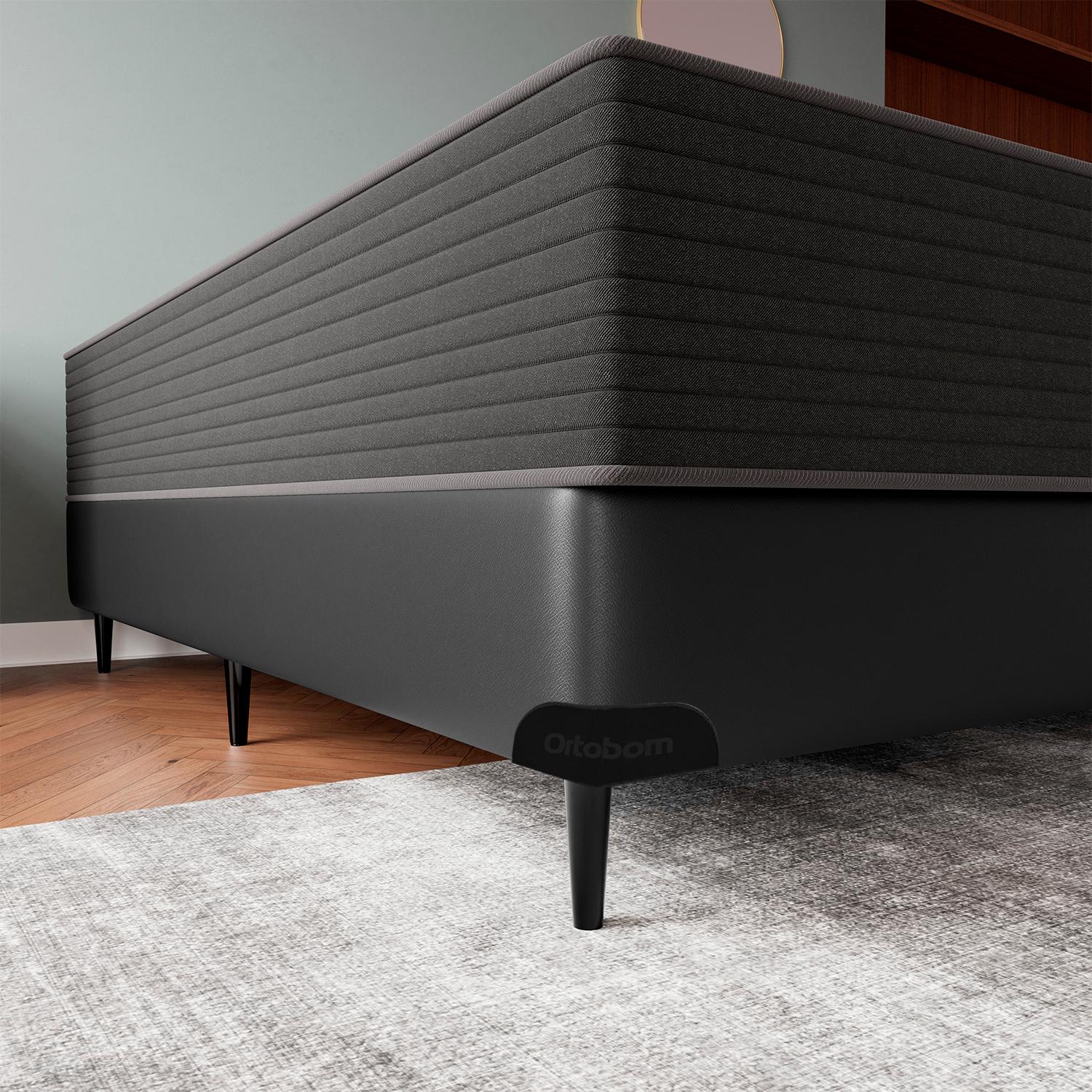 Base Sommier Preto Casal (138x188x23) - Ortobom