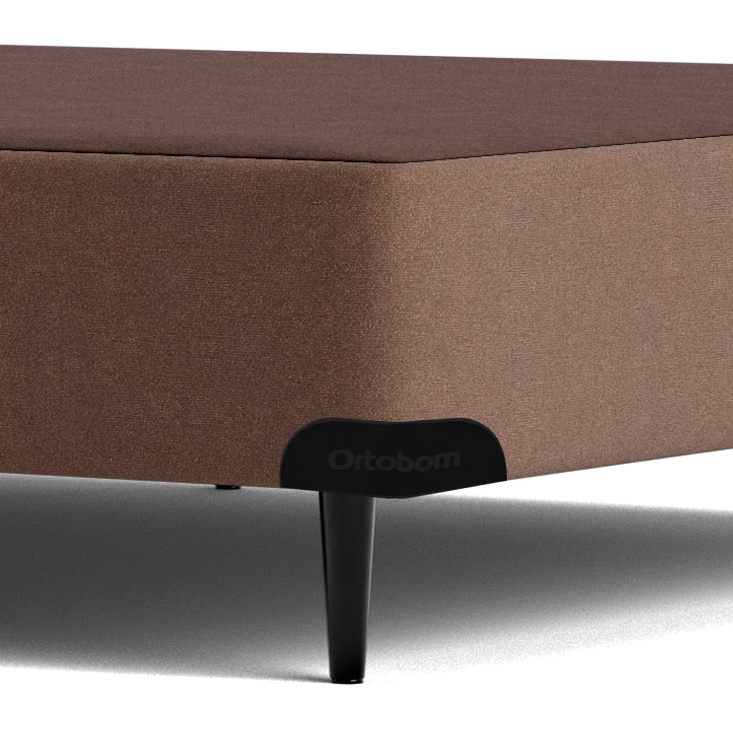 Base Sommier Camurça Bege Solteiro (78x188x23) - Ortobom