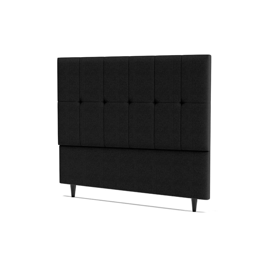 Cabeceira Piave Linho Preto Casal (8x140x120) - Ortobom