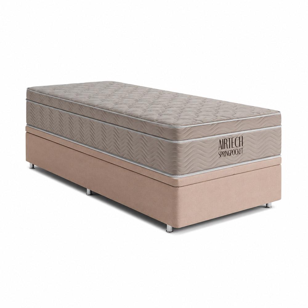 Cama Baú e Airtech Molas Ensacadas Solteiro (88x188)-Ortobom