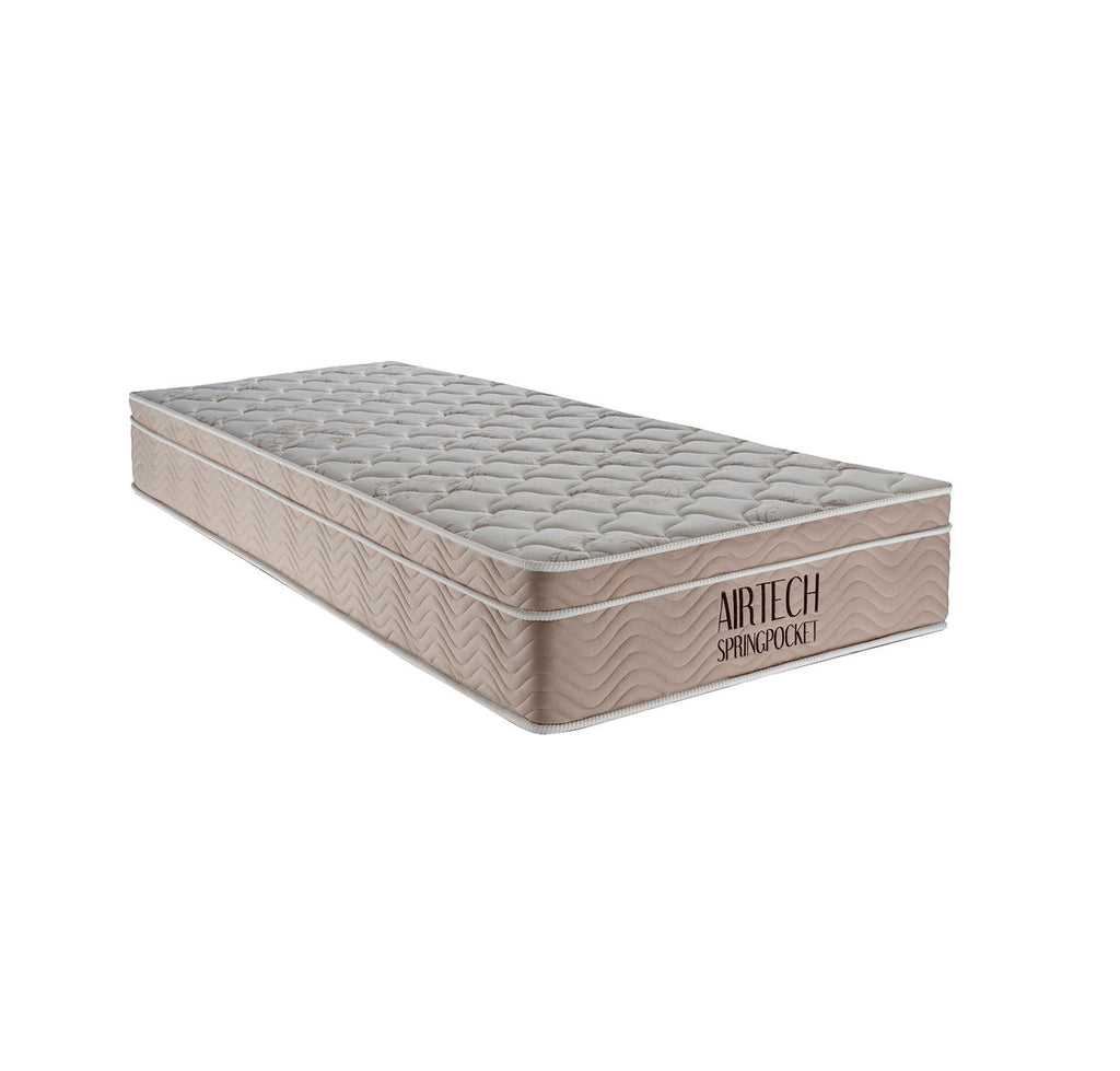 Cama  Box e Colchão Airtech Molas Ensacadas (88x188)-Ortobom