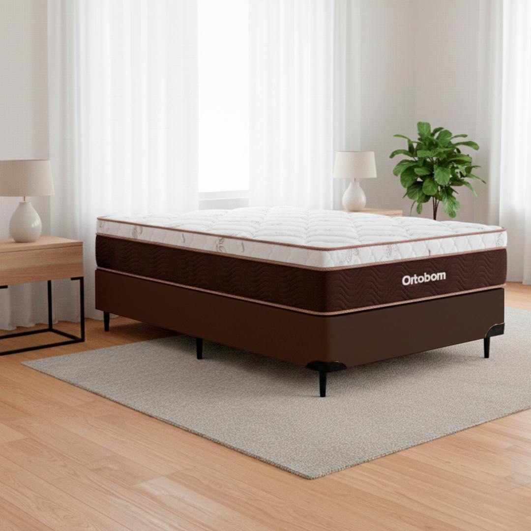 Cama Box Ortobom Sleep King Molas Ensacadas (88x188x68)