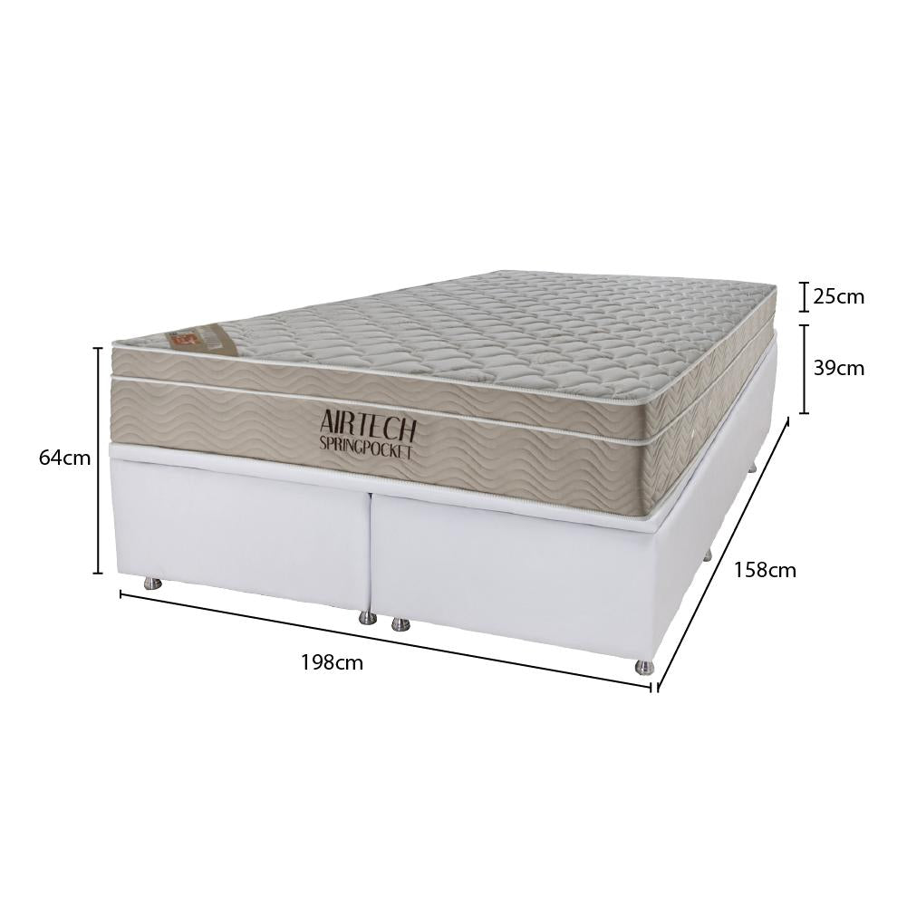Cama Baú Ortobom e Airtech Molas ensacadas  (158x198x64)