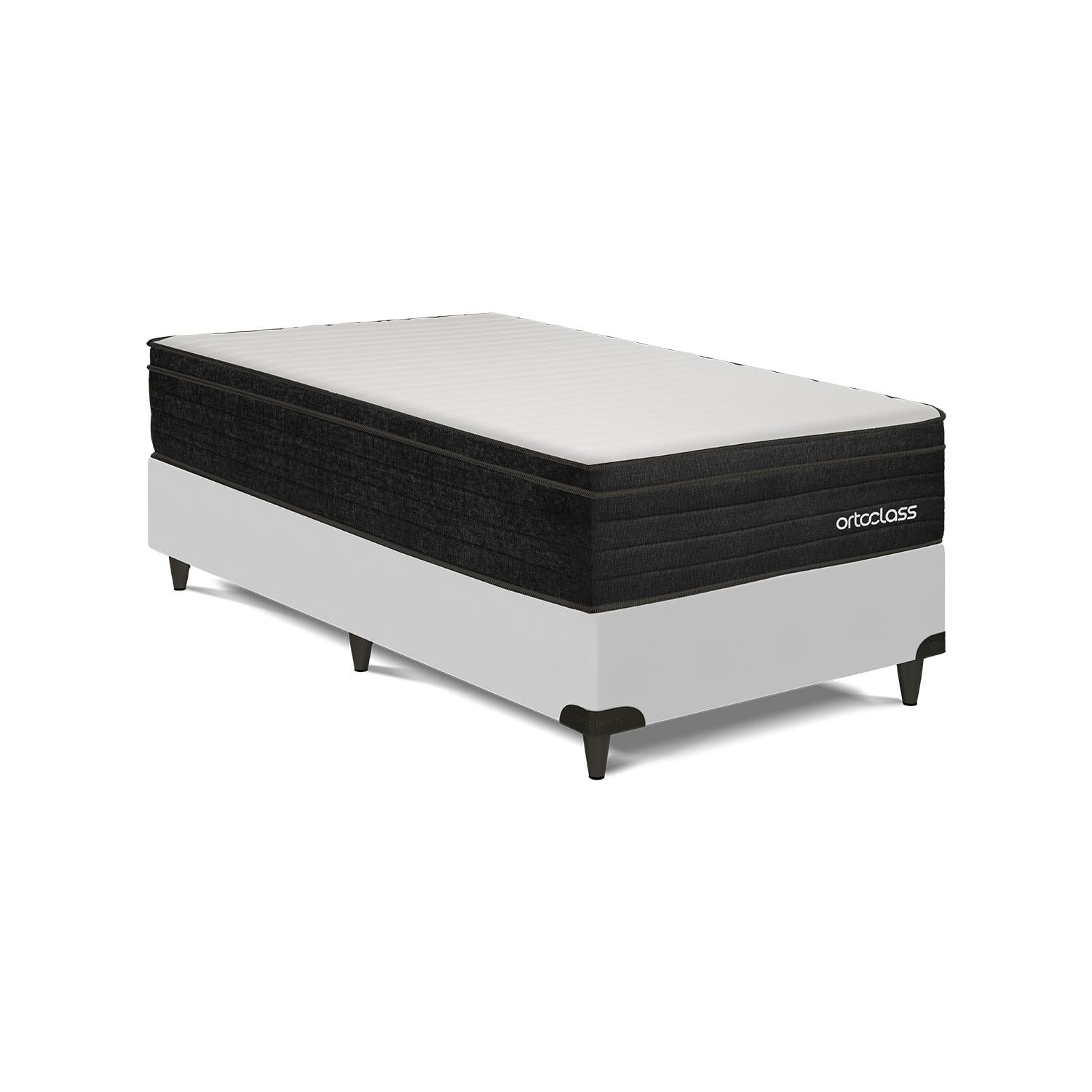 Cama Box e Colchão Poli Pillow D45 - Solt.(108x198)-Ortoclass