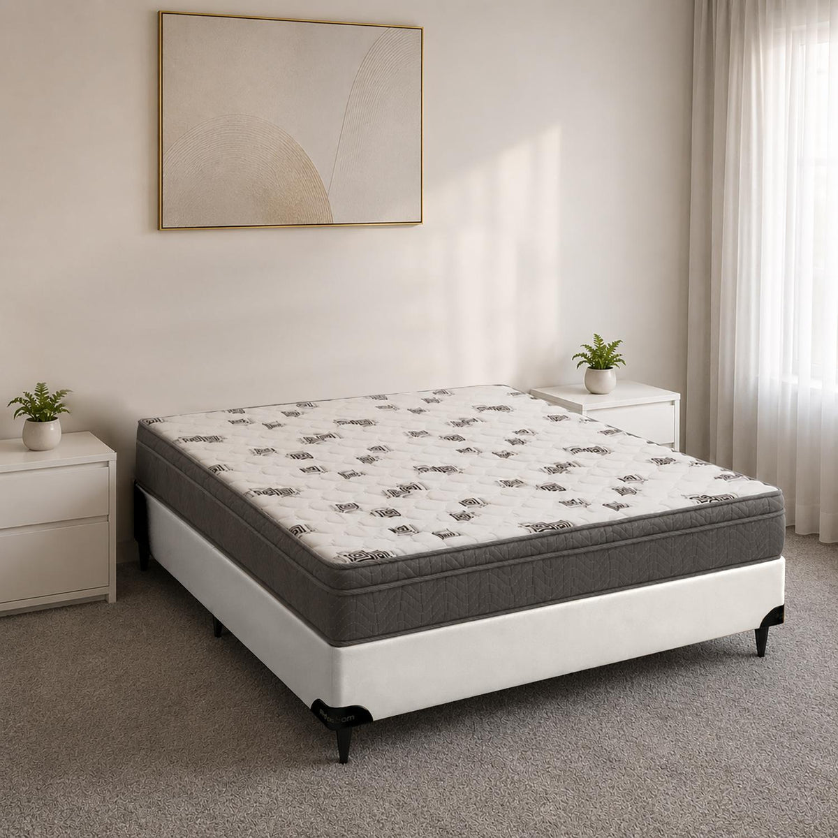 Cama  Box e Colchão Light D45 - Casal (138x188) - Ortobom