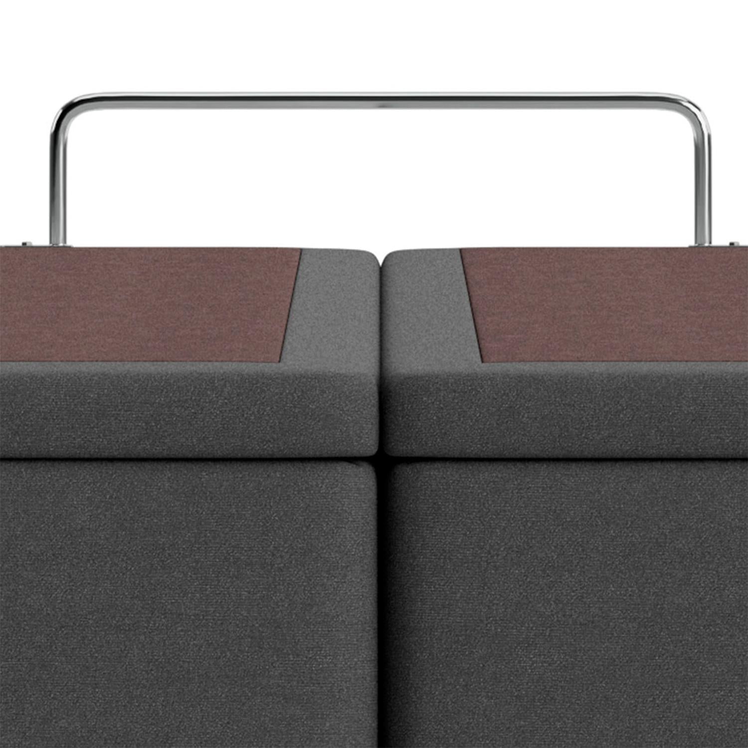 Base Baú Camurça Cinza Super King (193x203x39) - Ortobom