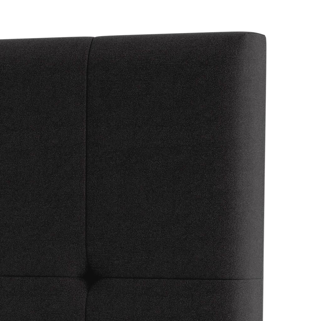 Cabeceira Piave Veluto Preto Queen (8x160x120) - Ortobom