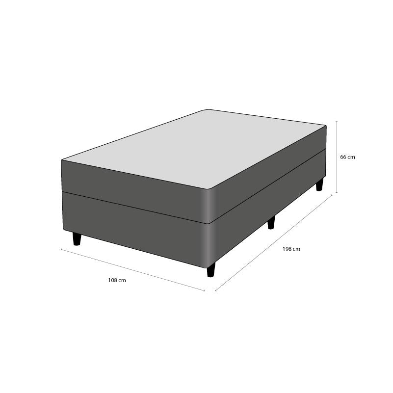 Cama Box  Airtech Molas Ensacadas Solteirão (108x198)- Ortobom