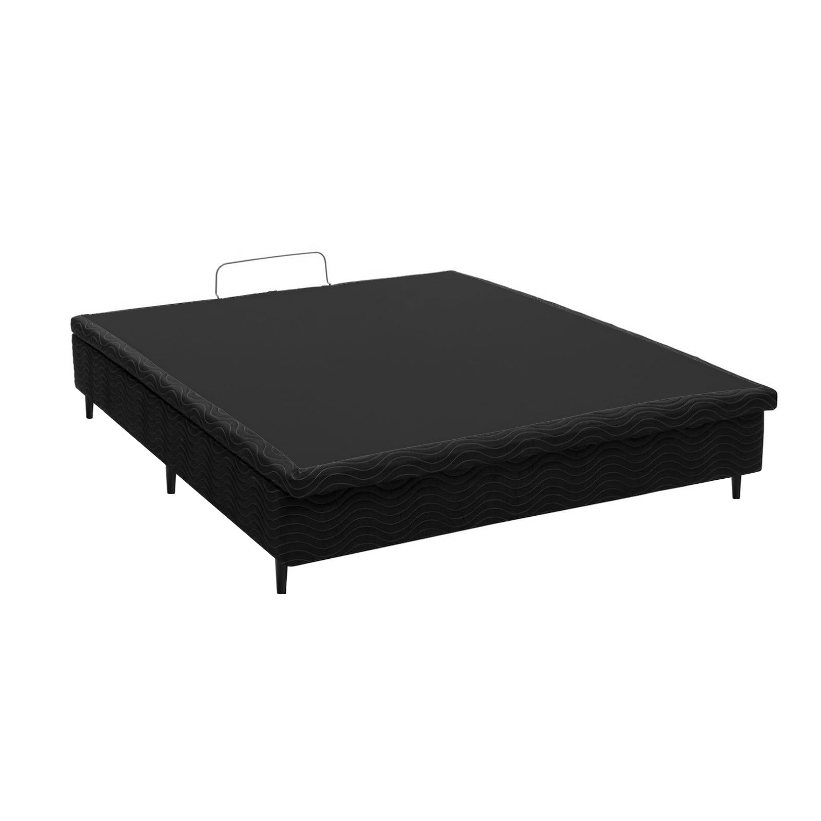 Base Baú Physical Preto Casal (138x188x25) - Ortobom