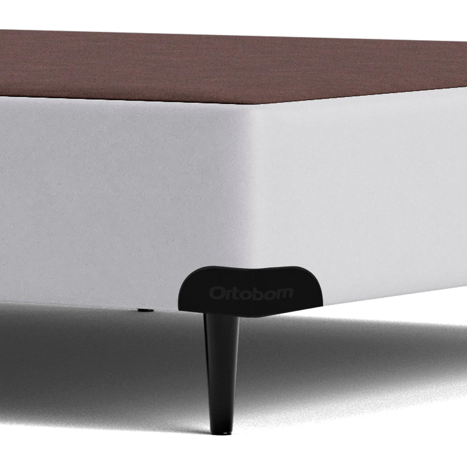 Cama Box e Colchão Poli D33 - Solteirão(108x198) - Ortoclass