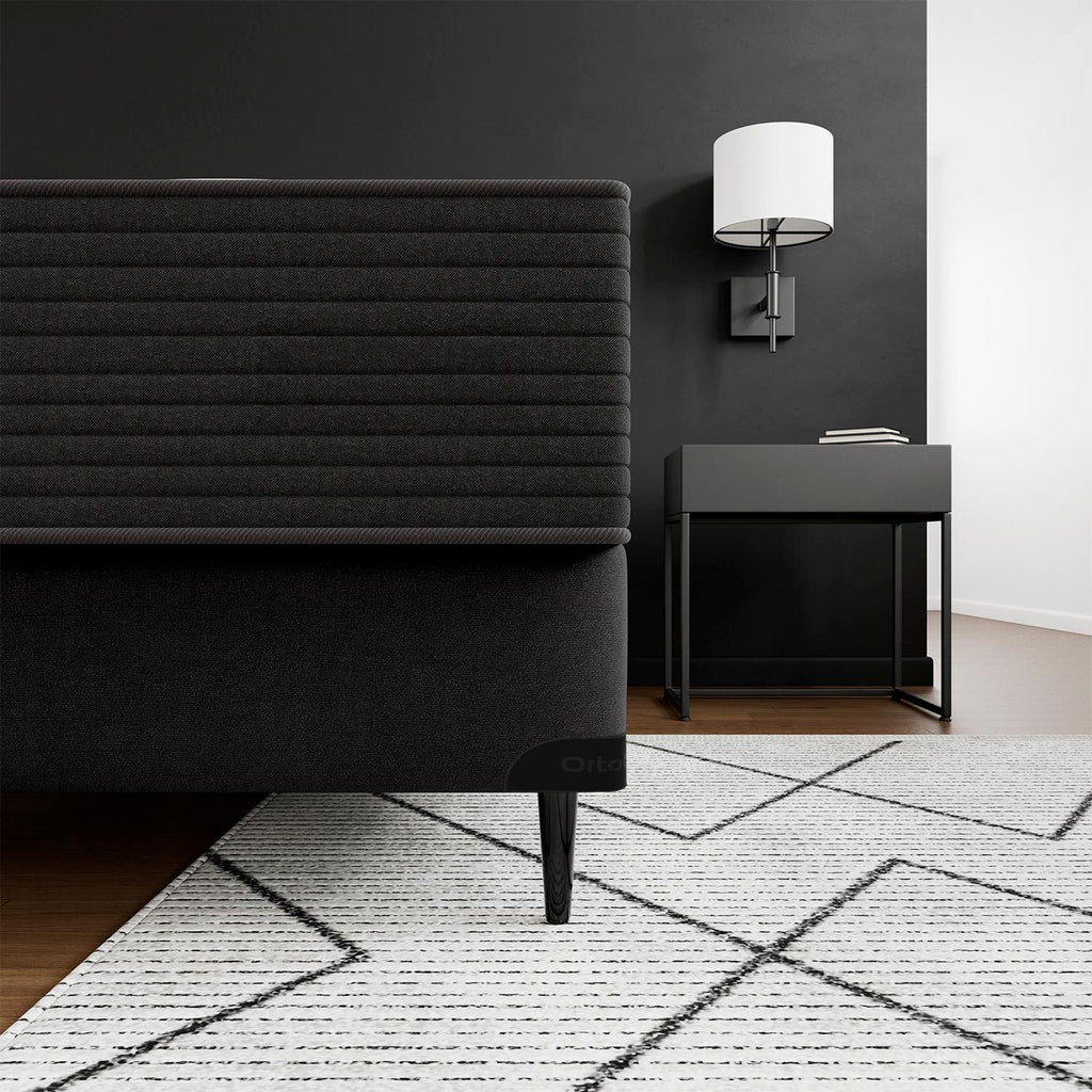 Base Sommier Camurça Preto Super King (193x203x23) - Ortobom