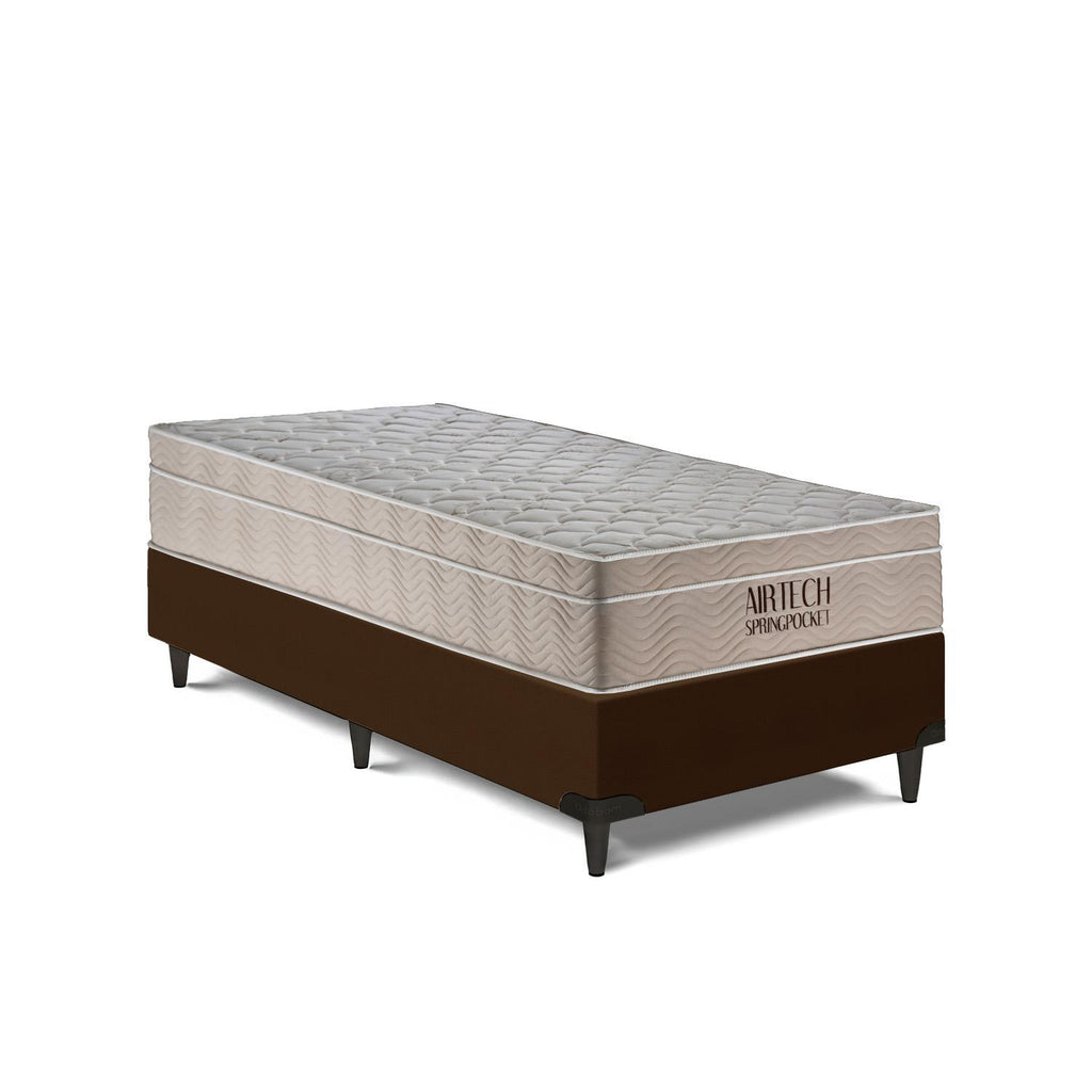 Cama Box  Airtech Molas Ensacadas Solteirão (108x198)- Ortobom