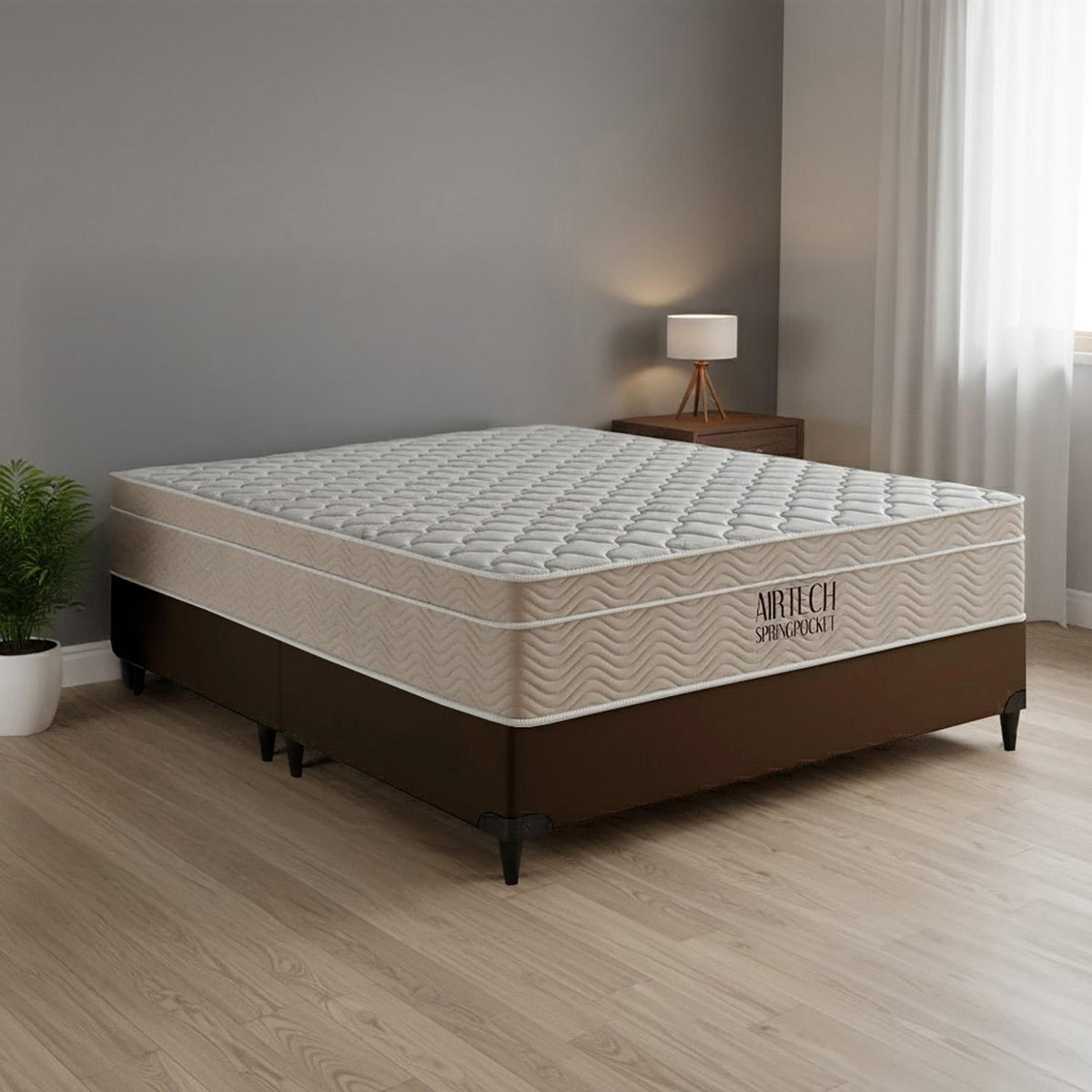 Cama Box  Airtech Molas Ensacadas King  (203x193)-Ortobom