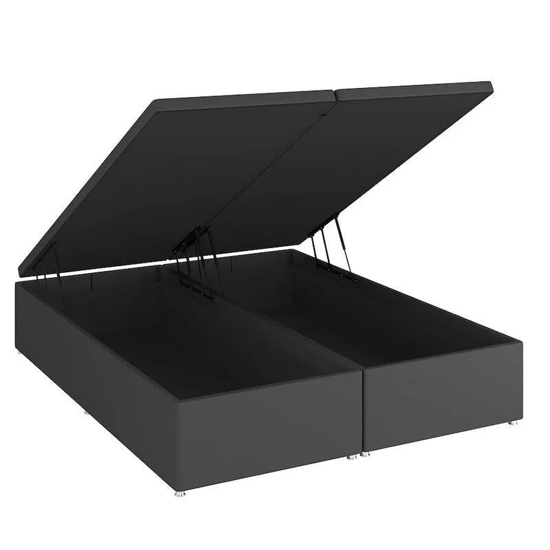 Base Baú Physical Camurça Cinza Queen (158x198x39) - Ortobom