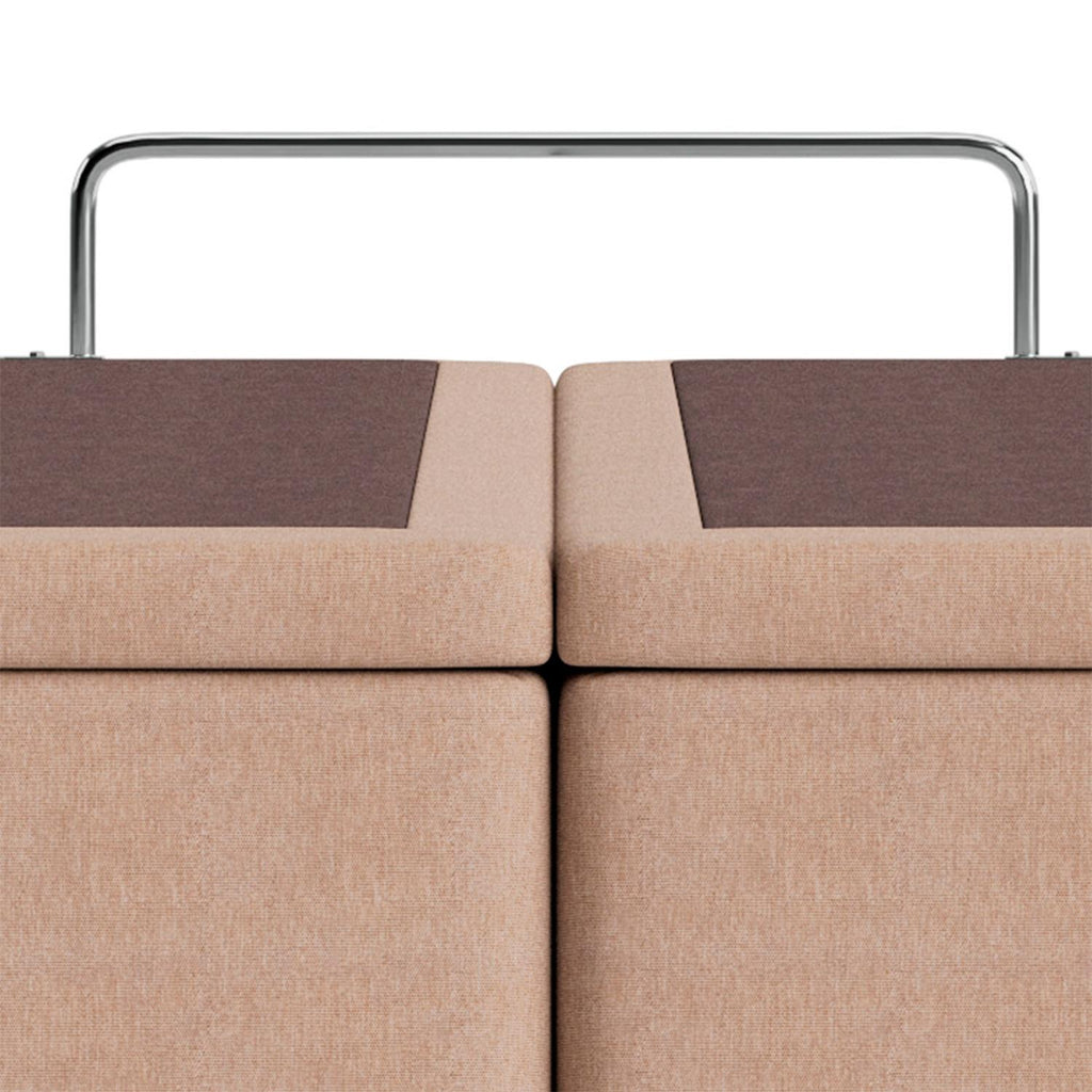 Base Baú Linho Bege Super King (193x203x39) - Ortobom