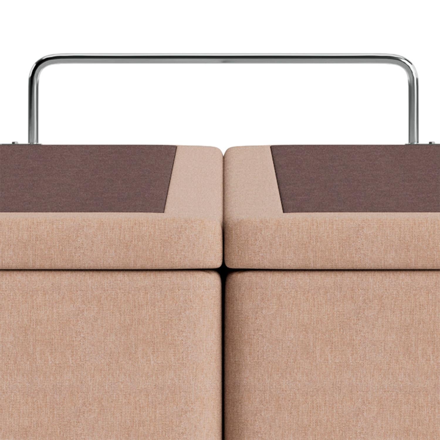 Base Baú Linho Bege Super King (193x203x39) - Ortobom