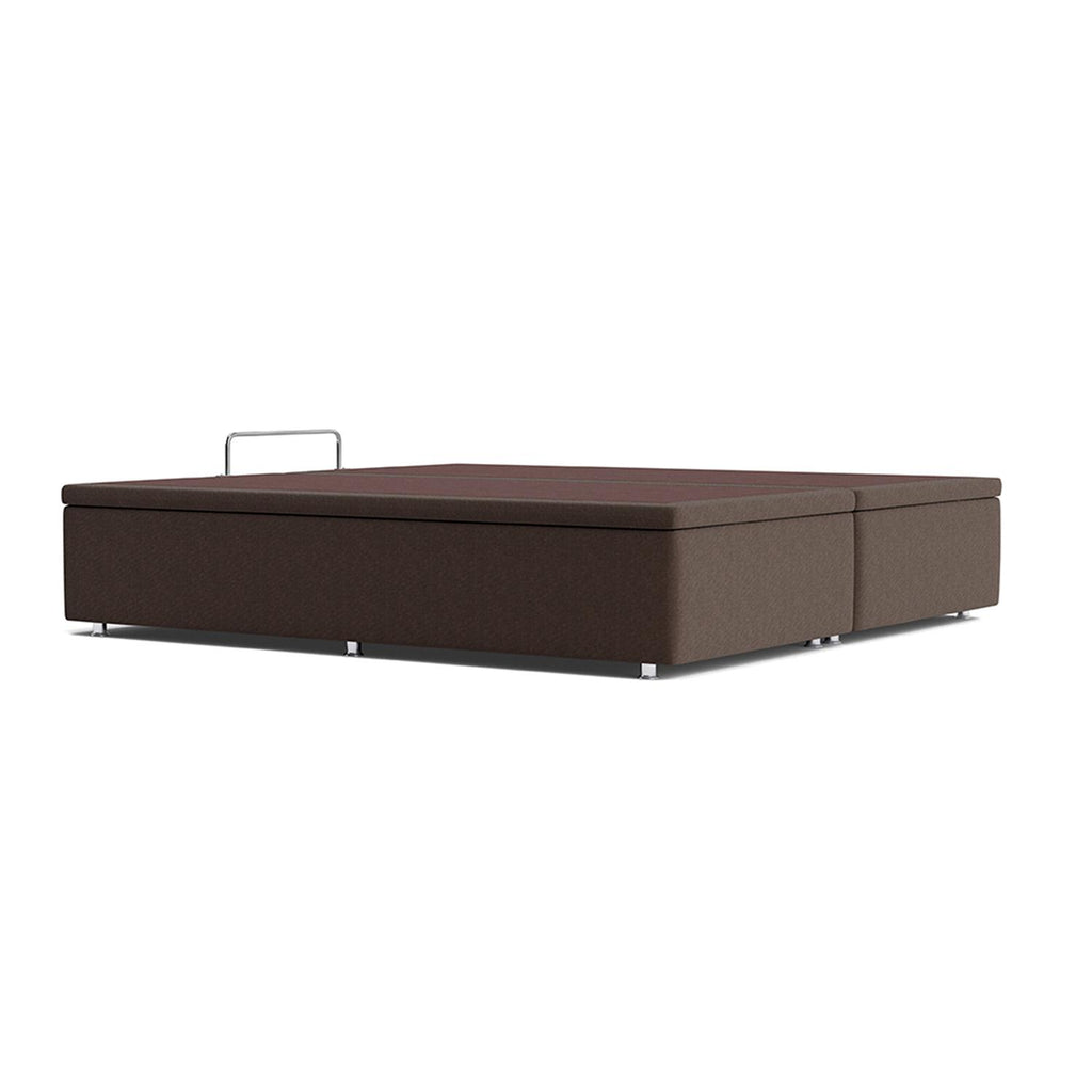 Base Baú Linho Marrom Super King (193x203x39) - Ortobom