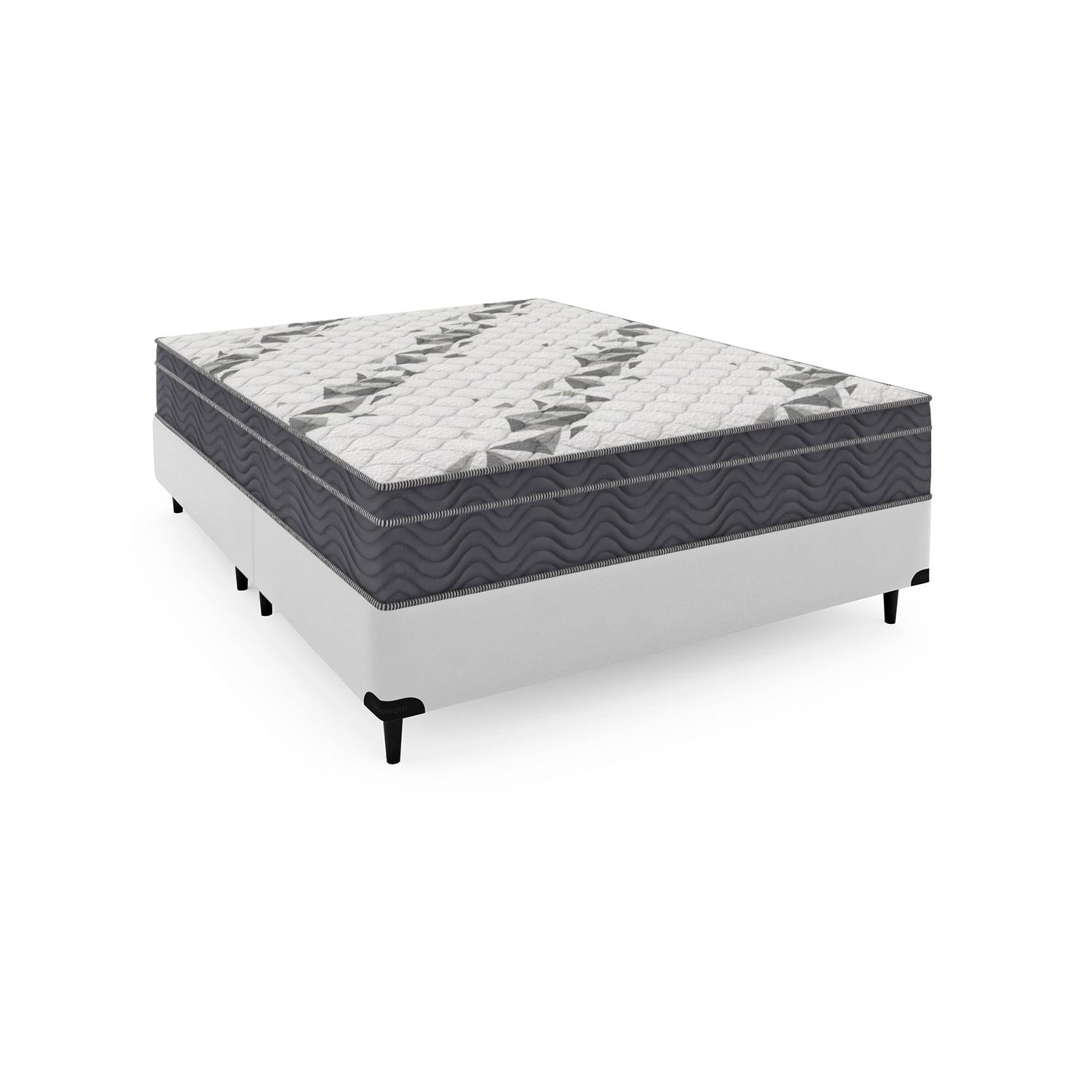 Cama Box e Colchão Airtech 100 D33 Queen -(158x198)-Ortobom
