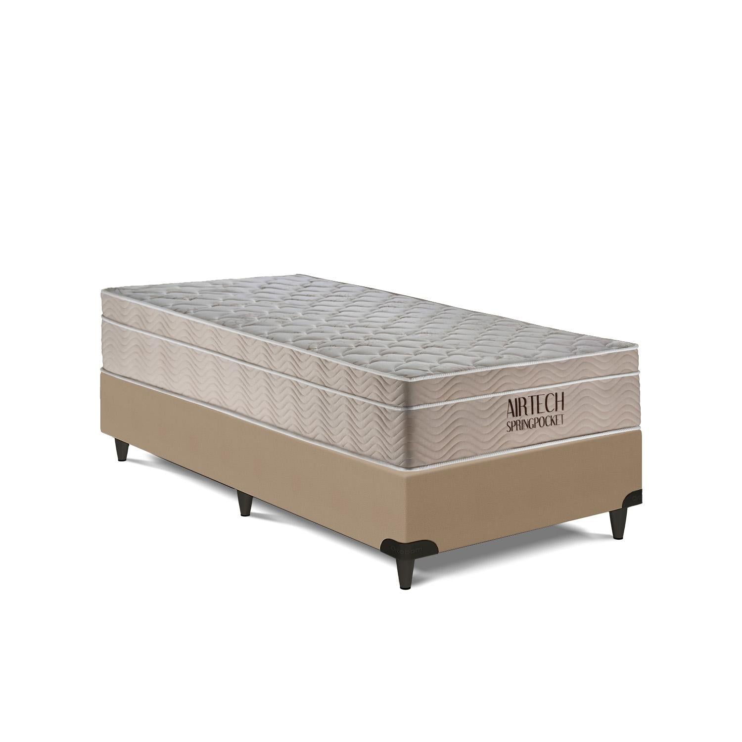 Cama box Airtech Molas Ensacadas Solteiro(88x188) - Ortobom