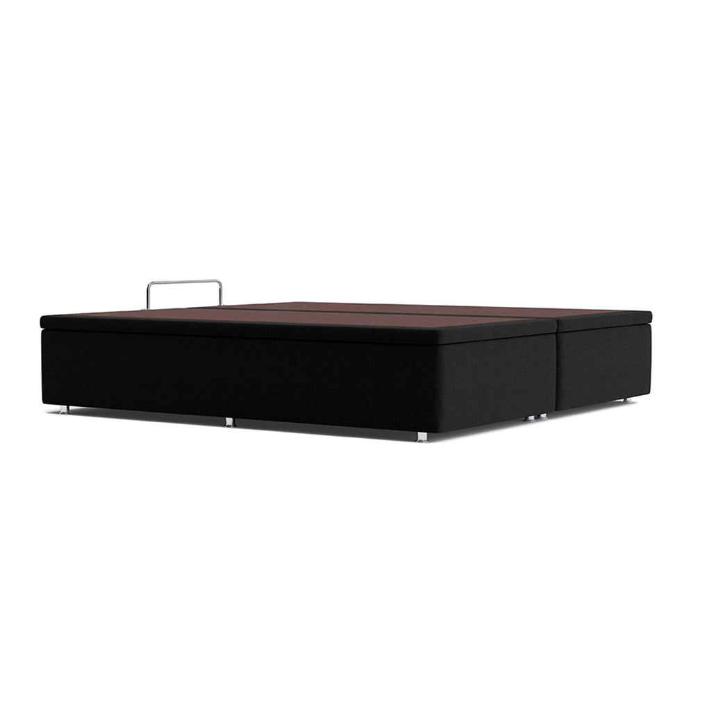 Base Baú Linho Preto Super King (193x203x39) - Ortobom