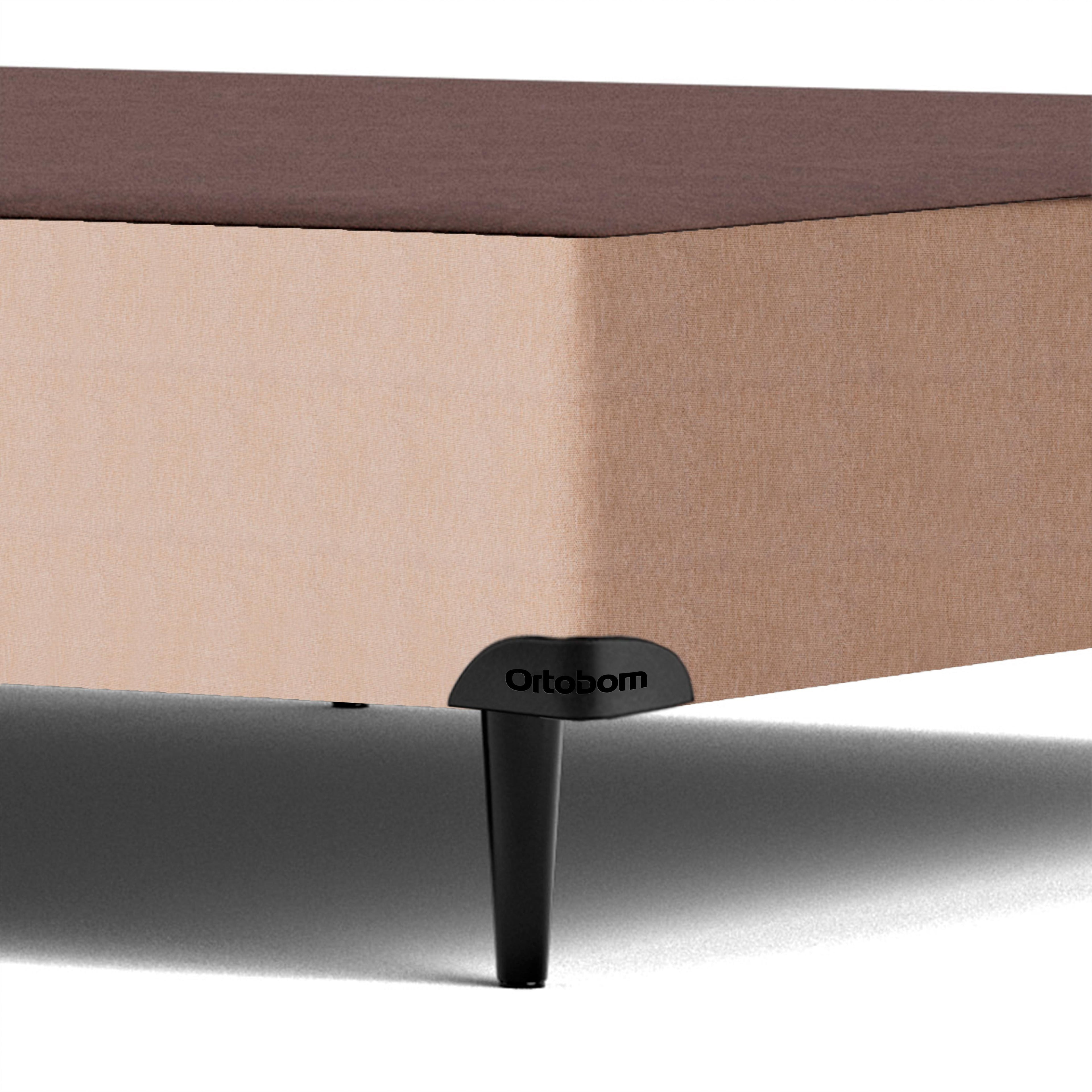 Base Sommier Linho Bege Casal (138x188x23) - Ortobom