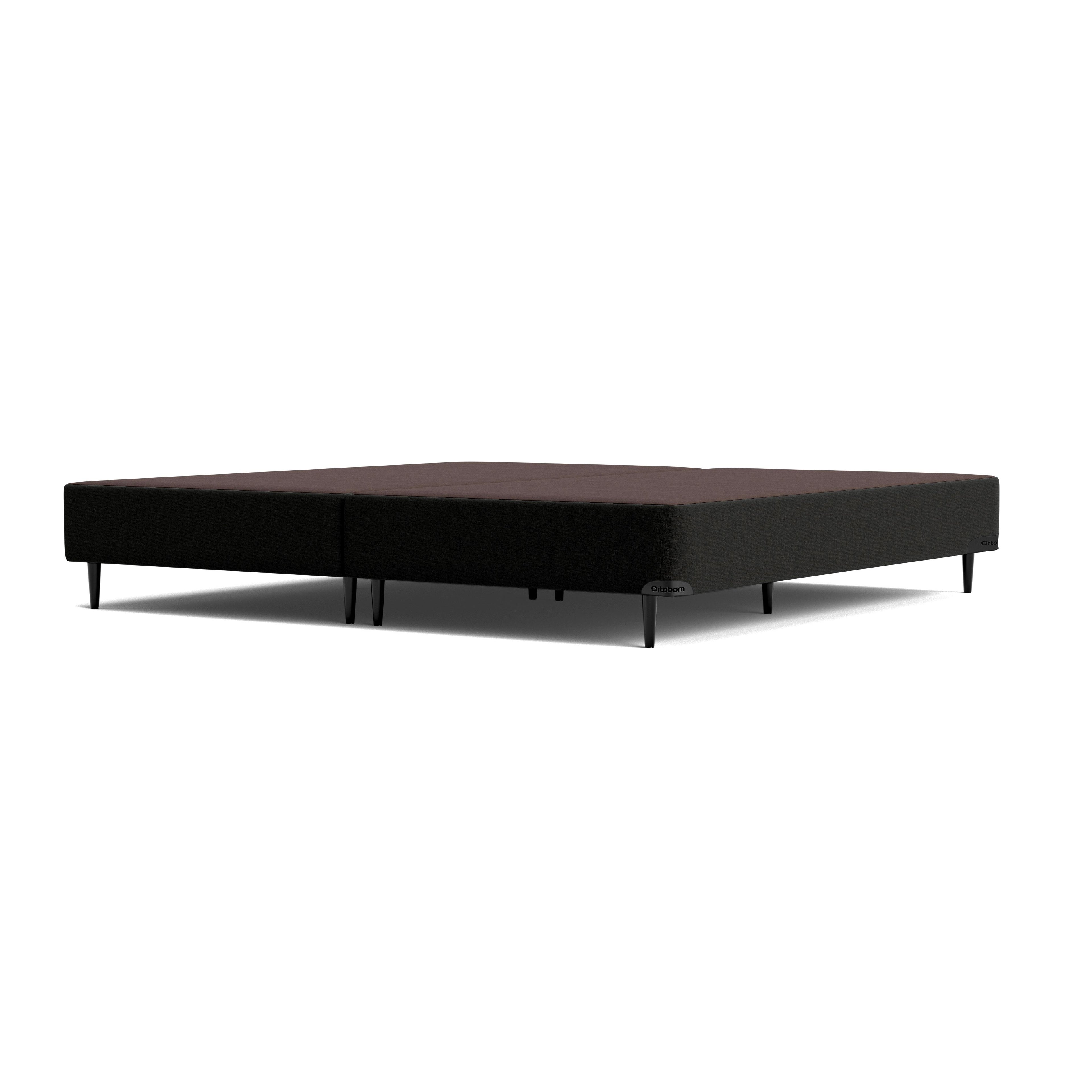 Base Sommier Linho Preto Queen (158x198x23) - Ortobom