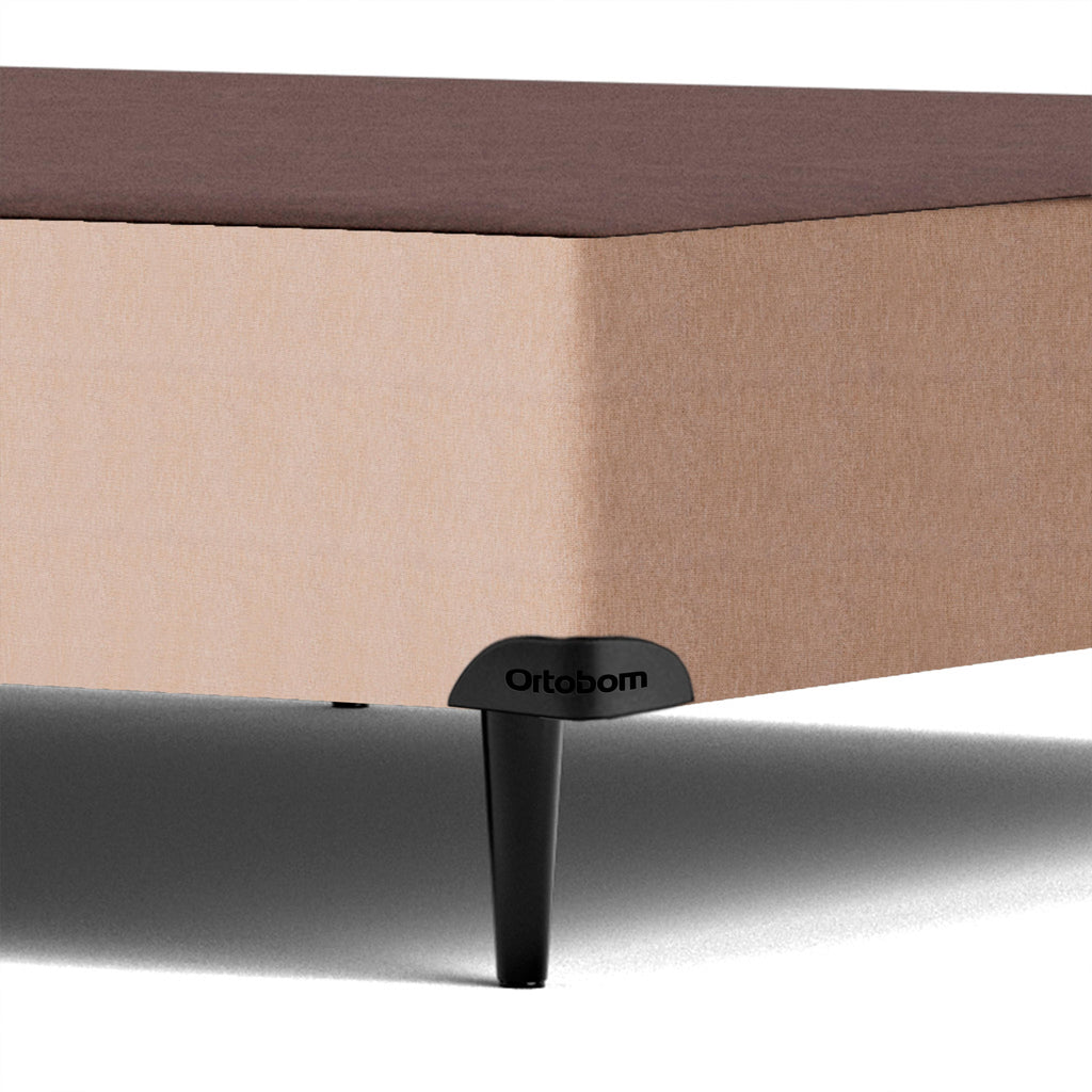 Base Sommier Linho Bege Solteiro (88x188x23) - Ortobom