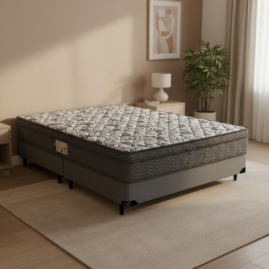 Cama Box e colchão Physical Nanolastic - Queen(158x198x59) - Ortobom