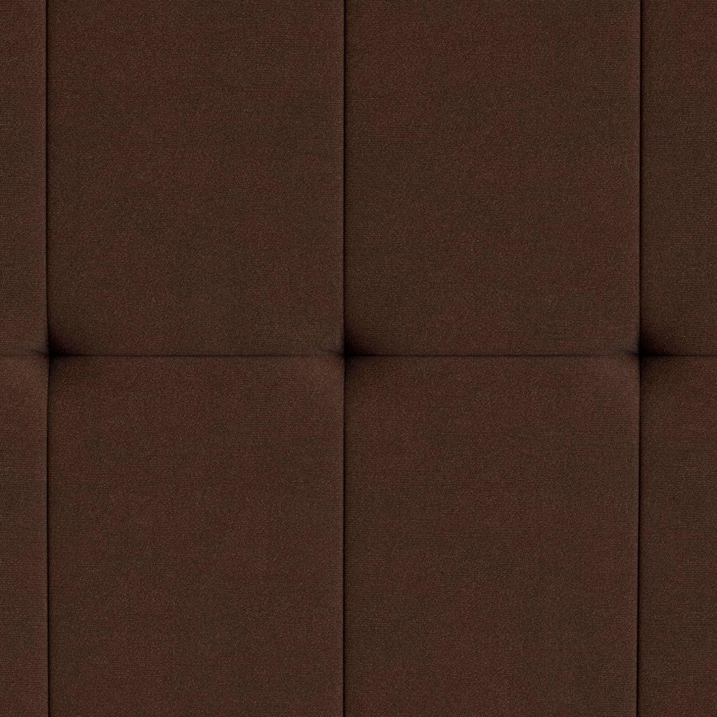 Cabeceira Piave Veluto Marrom Casal (8x140x120) - Ortobom