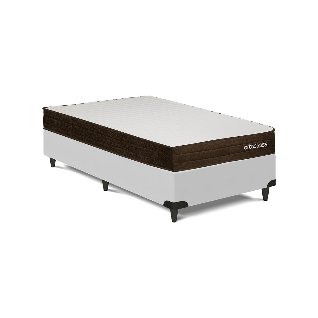 Cama Box e Colchão Poli D28 - Solteiro (78x188)- Ortoclass