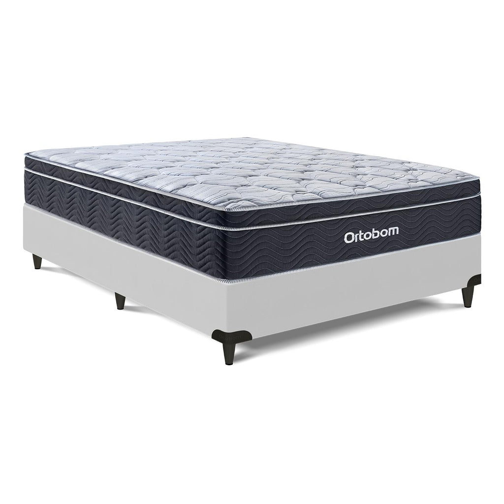 Cama Box e Colchão Elegant Molas Ensacadas (138x188) Ortobom