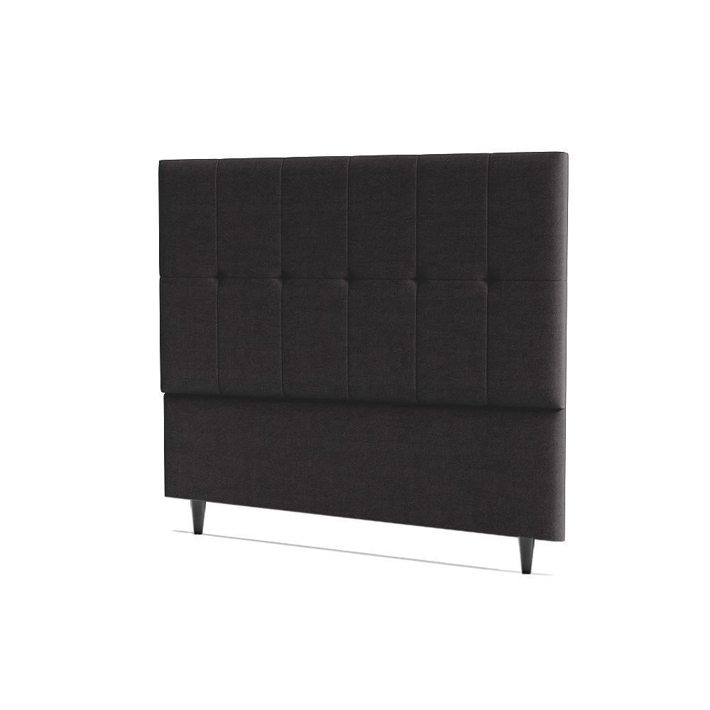 Cabeceira Piave Veluto Preto Casal (8x140x120) - Ortobom