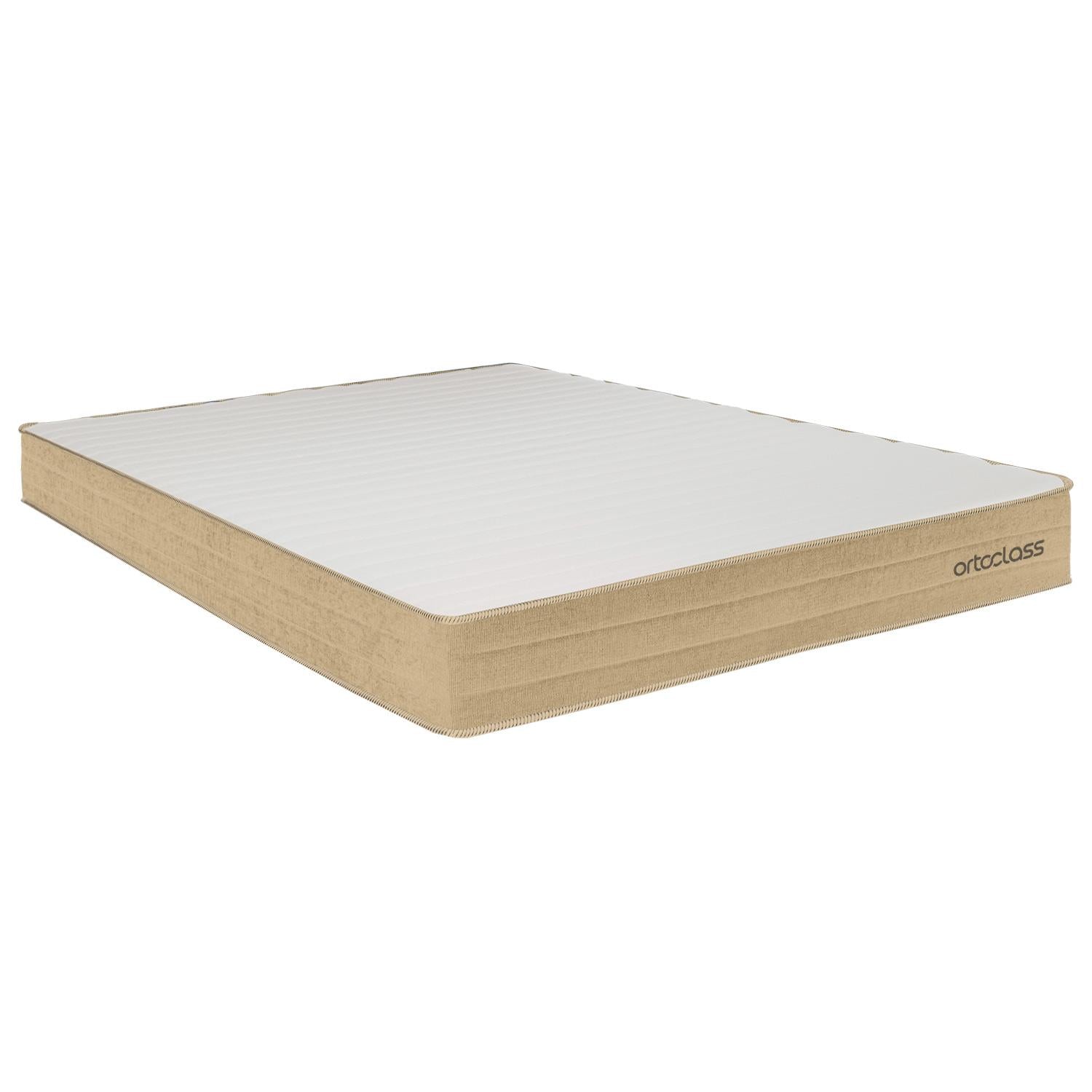 Cama Box e Colchão Poli D33 - Casal(138x188) - Ortoclass