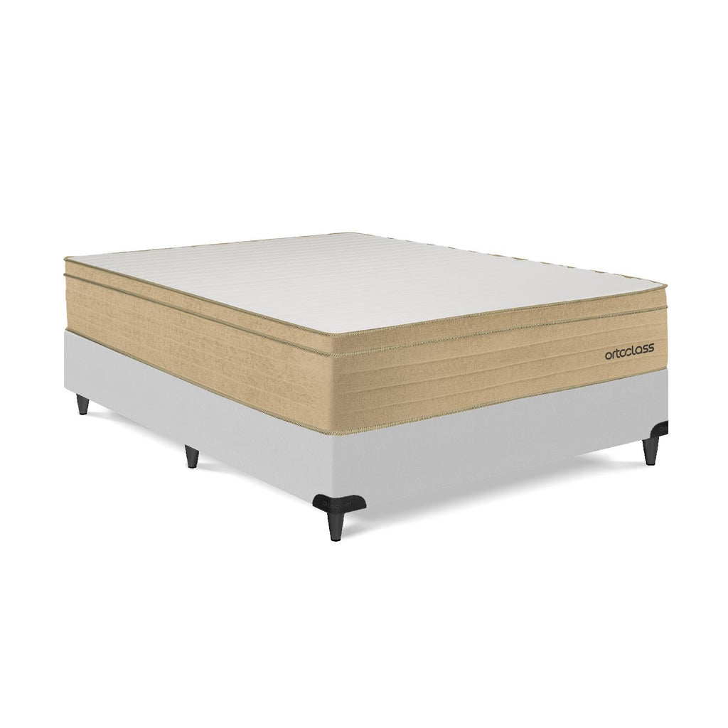 Cama Box e Colchão Poli Pillow D33  Viúva(128x188)-Ortoclass